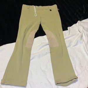 DevonAire USPC PONY CLUB JODS CHILD XL GREEN BEIGE